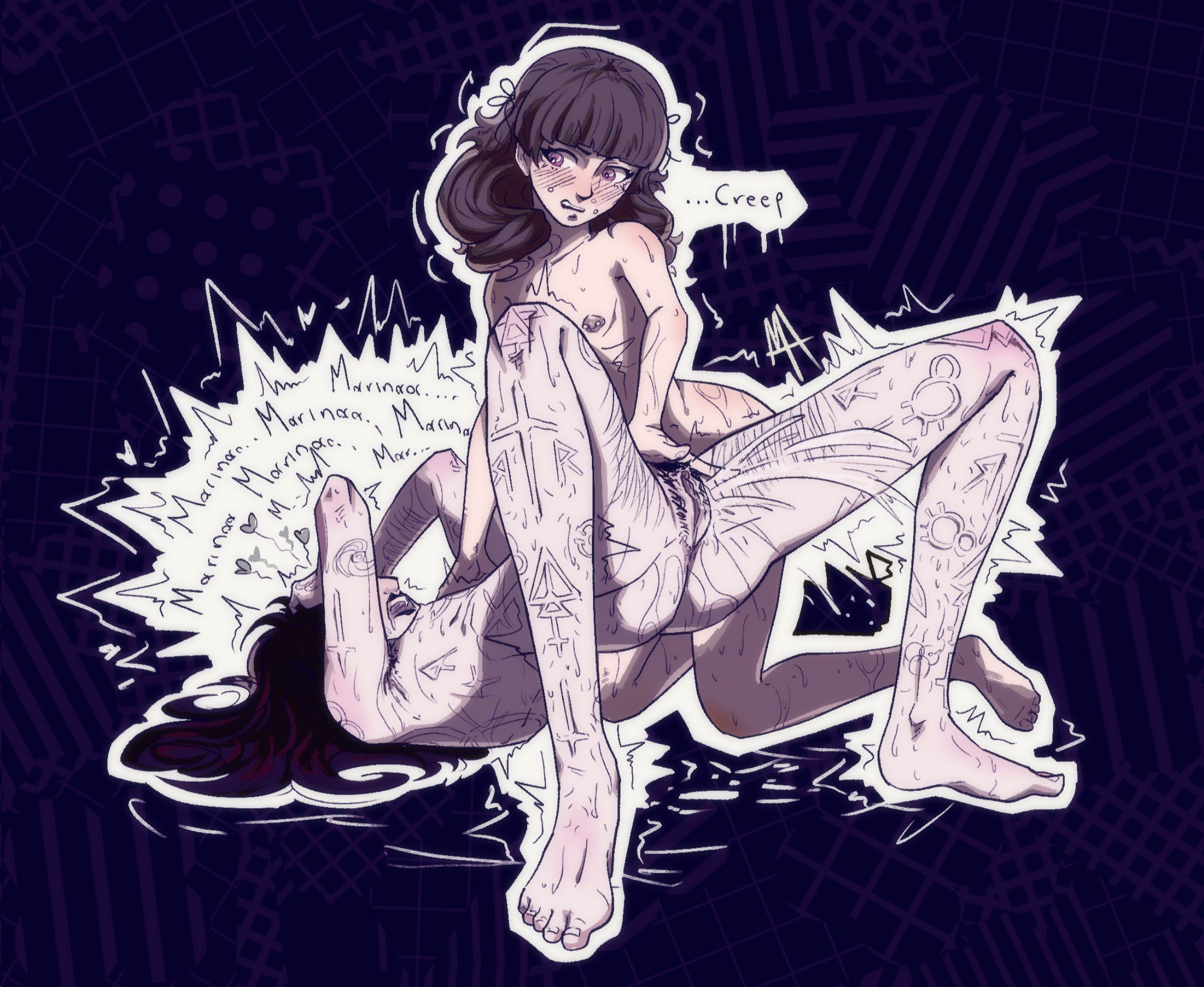 1futa, 1girls, ardentdreamz, armpit hair, breasts, bush, bushy pubes, clitoral stimulation, clitoris, dominant female, fear and hunger, fear and hunger: termina, female, femsub, finger fuck, fingering, fingering partner, fingering pussy, flat chest, flat chested, futa on female, futanari, goth, goth girl, gothic, hairy, intersex, marina (fear and hunger), nipple piercing, nipples, pierced nipples, piercing, piercings, pubic hair, pussy, pussy ejaculation, pussy hair, pussy juice, pussy juice drip, pussy juice string, pussy juice trail, pussy lips, rubbing pussy, samarie (fear and hunger), scarification, small breasts, squirt, squirting, submissive female, trans woman, transfem, vaginal fluids, vaginal juices, vaginal masturbation, x