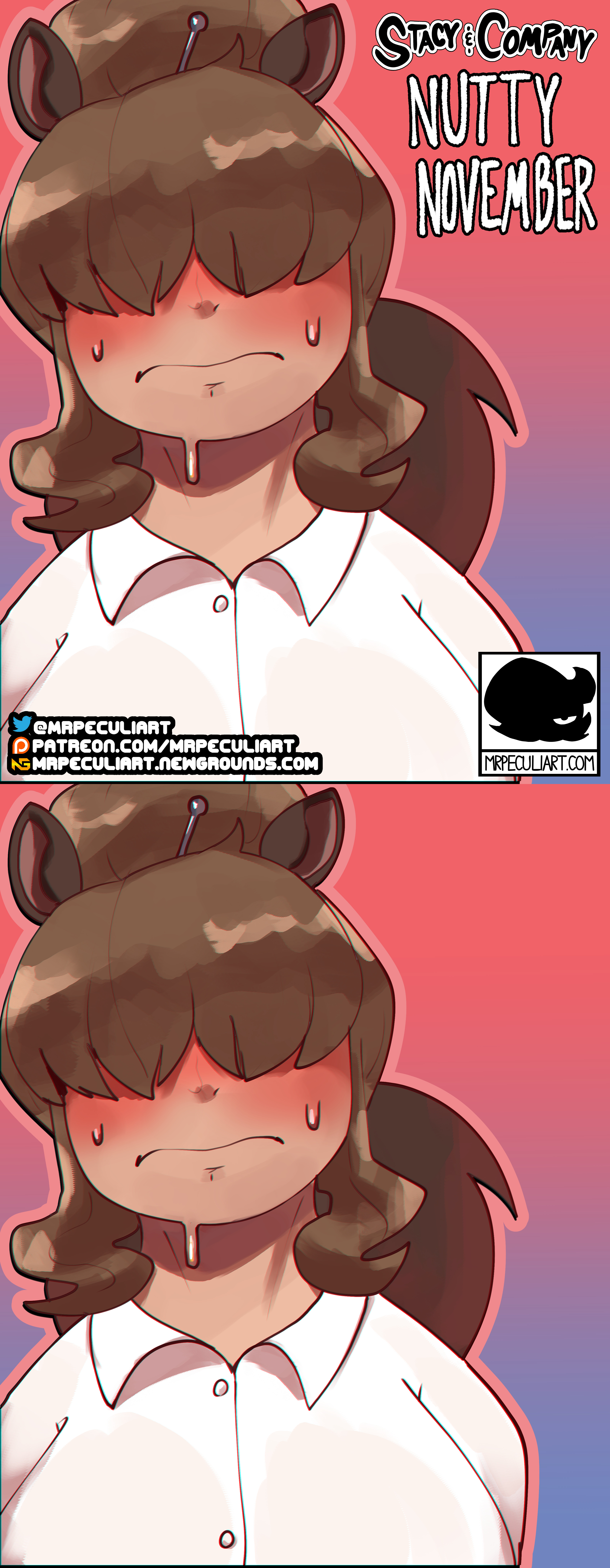 comic, futanari, intersex, no nut november, peculiart, sweat, title, title page