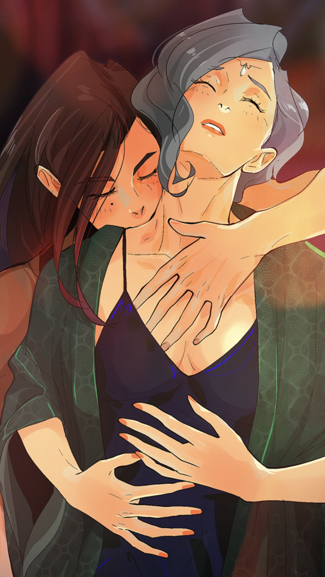 2girls, conjugal slavery, dark-skinned female, female, interracial yuri, kuvira, suyin bei fong, the legend of korra, yuri