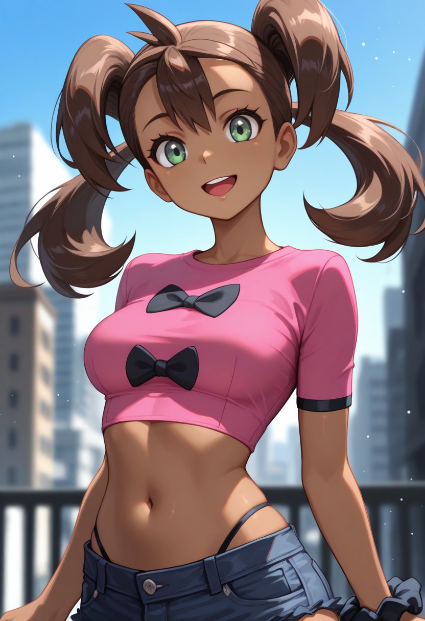 ai generated, doctor payne, female, female focus, high waisted thong, pokemon, pokemon trainer, sfw, shauna (pokemon), sortaplaymates, teenager, thong