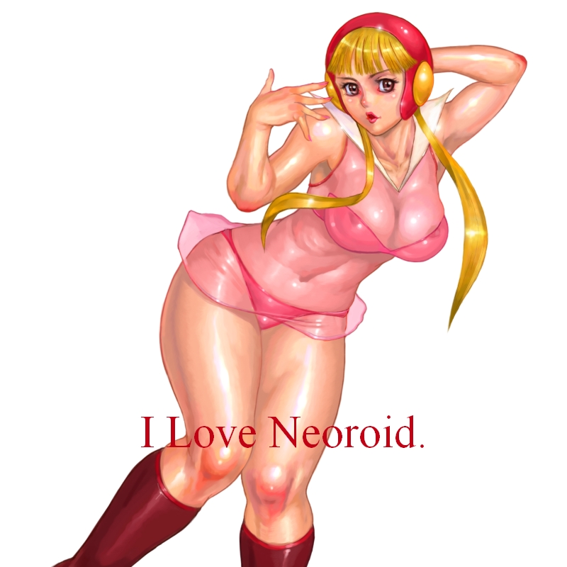 1girls 2011 blonde_hair boots breasts casshern curvaceous female helmet human kouzuki_luna long_hair solo tagme wide_hips zen_and_retro