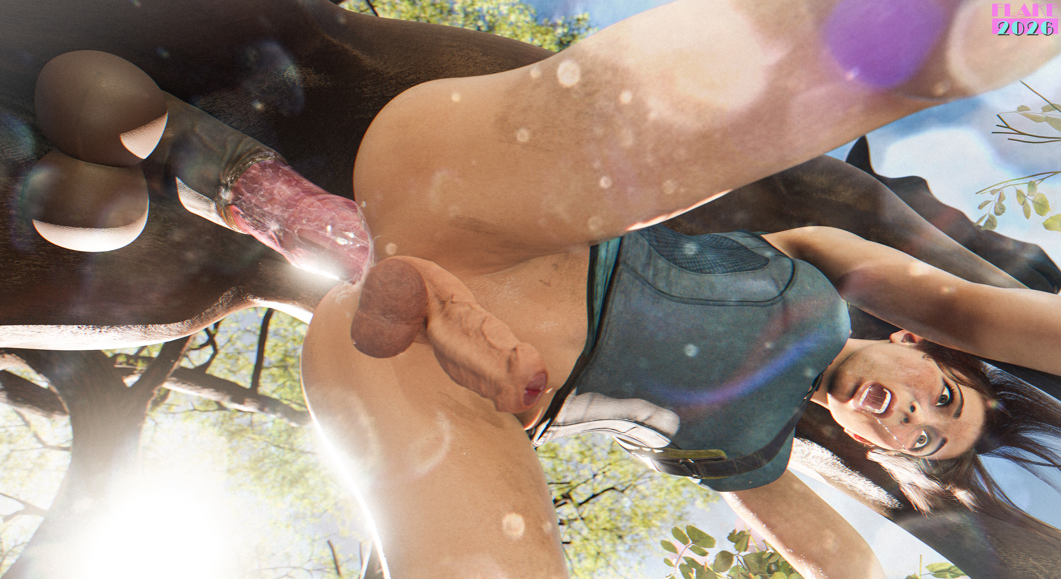 1animal, 3d, anal, cum, cum inside, feral, feral on futa, futanari, horse, intense orgasm, intense sex, intersex, khornflakesfm, lara croft, lara croft (survivor), male on futa, pussy, saliva, saliva drip, tomb raider, tomb raider (survivor), zoophilia