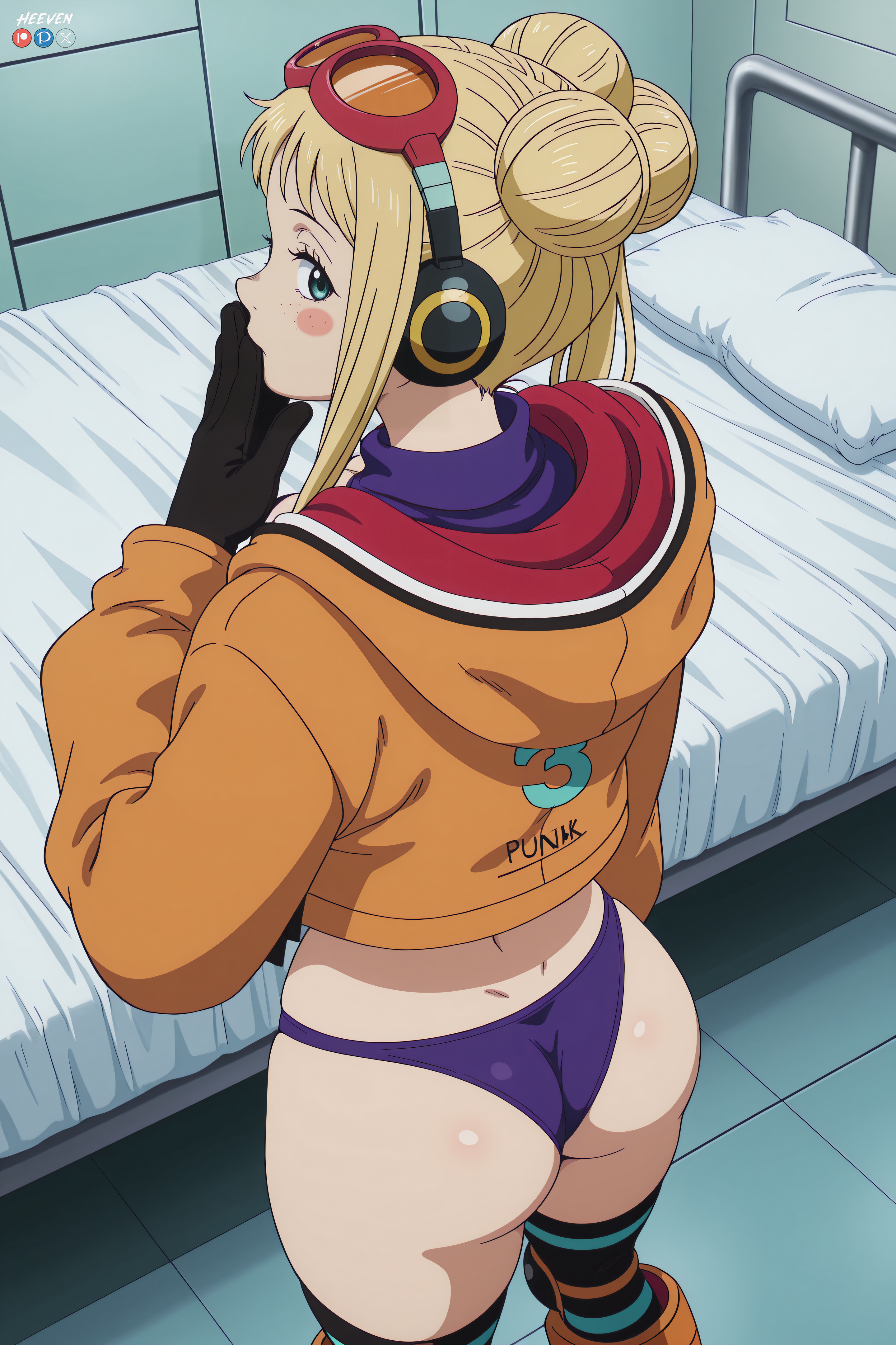 1boy, absurdres, adult, ai assisted, ai generated, big breasts, breasts, female, heeven, highres, male, mature, one piece, patreon, patreon username, perfect ass, perfect body, standing, uncensored, vegapunk york