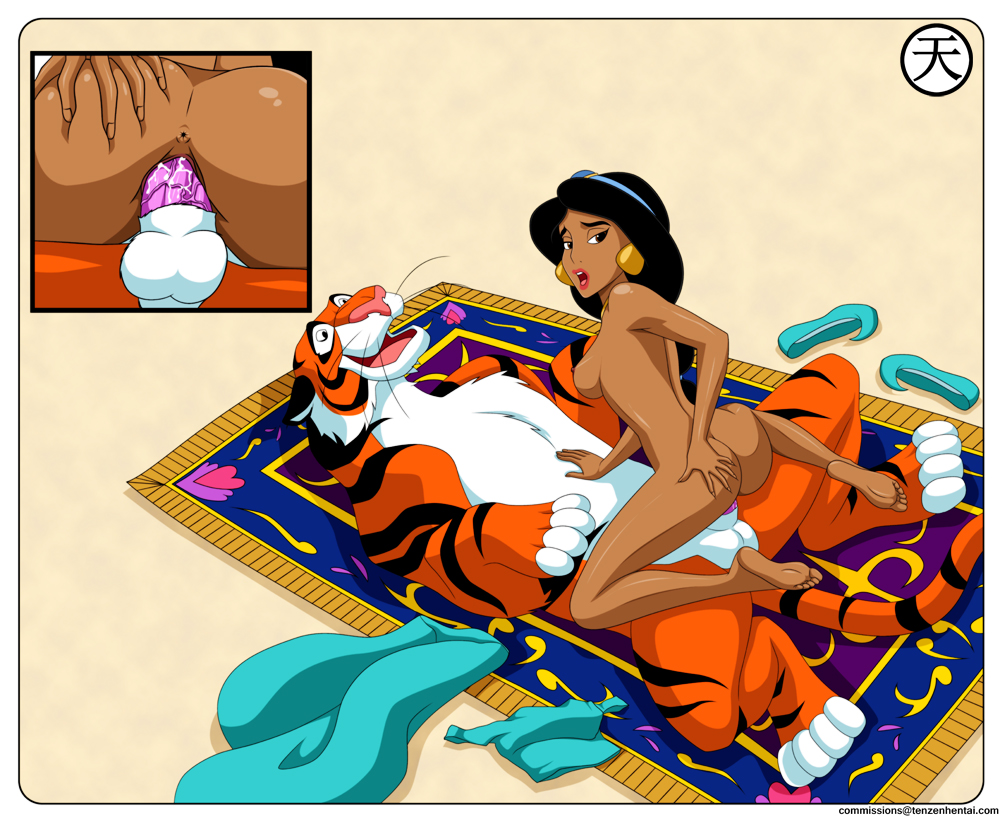 aladdin arabian arabian_clothes barefoot bestiality cowgirl_position disney disney_princess erect_penis feet feline female female_on_feral feral feral_on_female feral_on_human feral_penetrating harem_outfit human human_on_feral human_penetrated magic_carpet male penis princess_jasmine rajah royalty soles straight tenzen testicles tiger vaginal_penetration video_games zoophilia