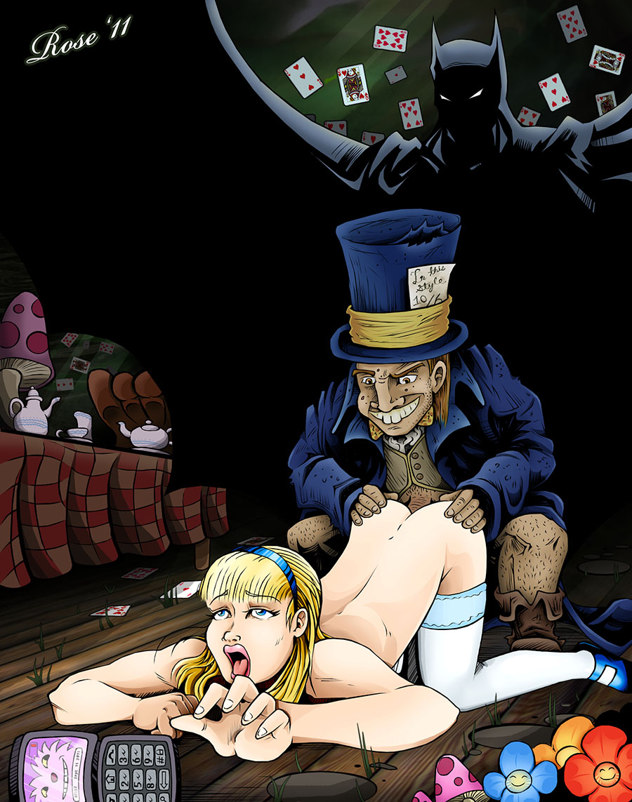 alice_in_wonderland alice_liddell batman batman:_the_animated_series batman_(series) dc dc_comics dcau female jervis_tetch mad_hatter mad_hatter_(dc) male rosenrot