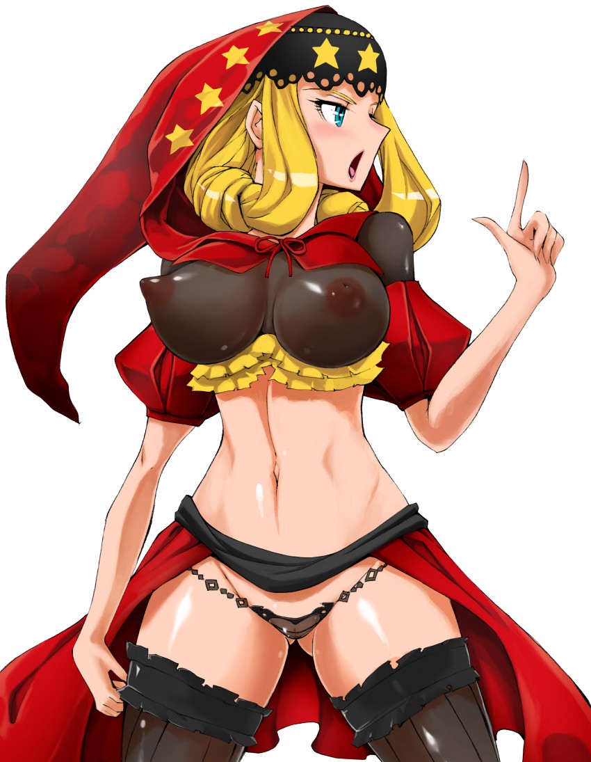 1girls female female_only human nipples no_bra odin_sphere panties pointy_chin see-through see-through_panties solo tagme thong velvet_(odin_sphere)