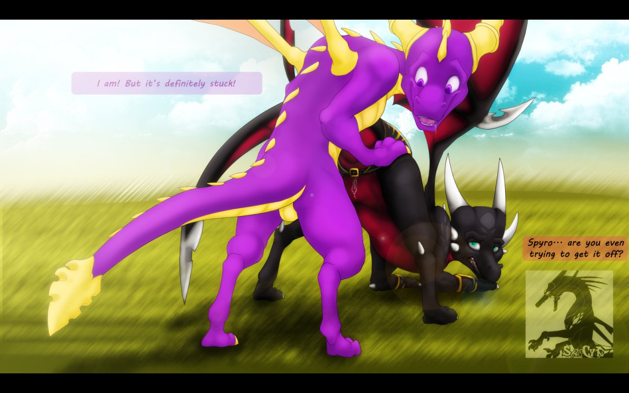 corrupted_cynder cynder dragon english_text female male savage-cynder sex spyro spyro_the_dragon straight tagme text