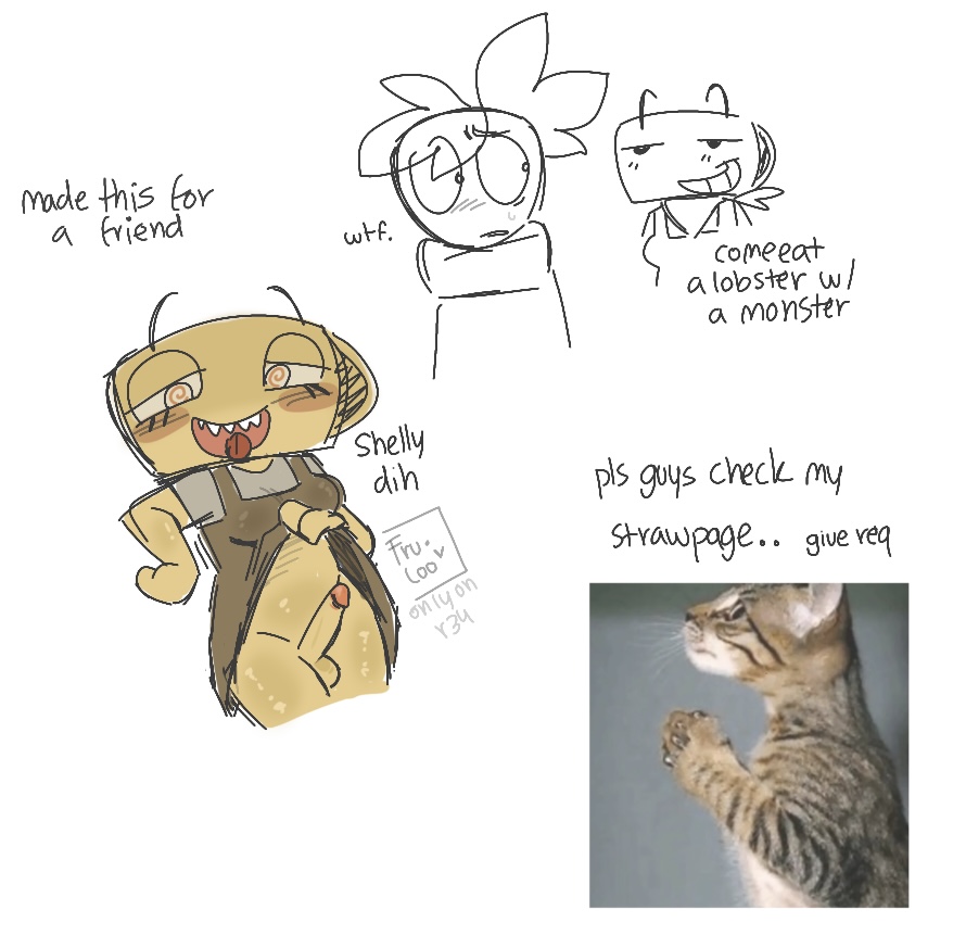 clothing, dandy's world, fruloo, futanari, intersex, sharp teeth, shelly (dandy's world), sprout (dandy's world), tongue, tongue out