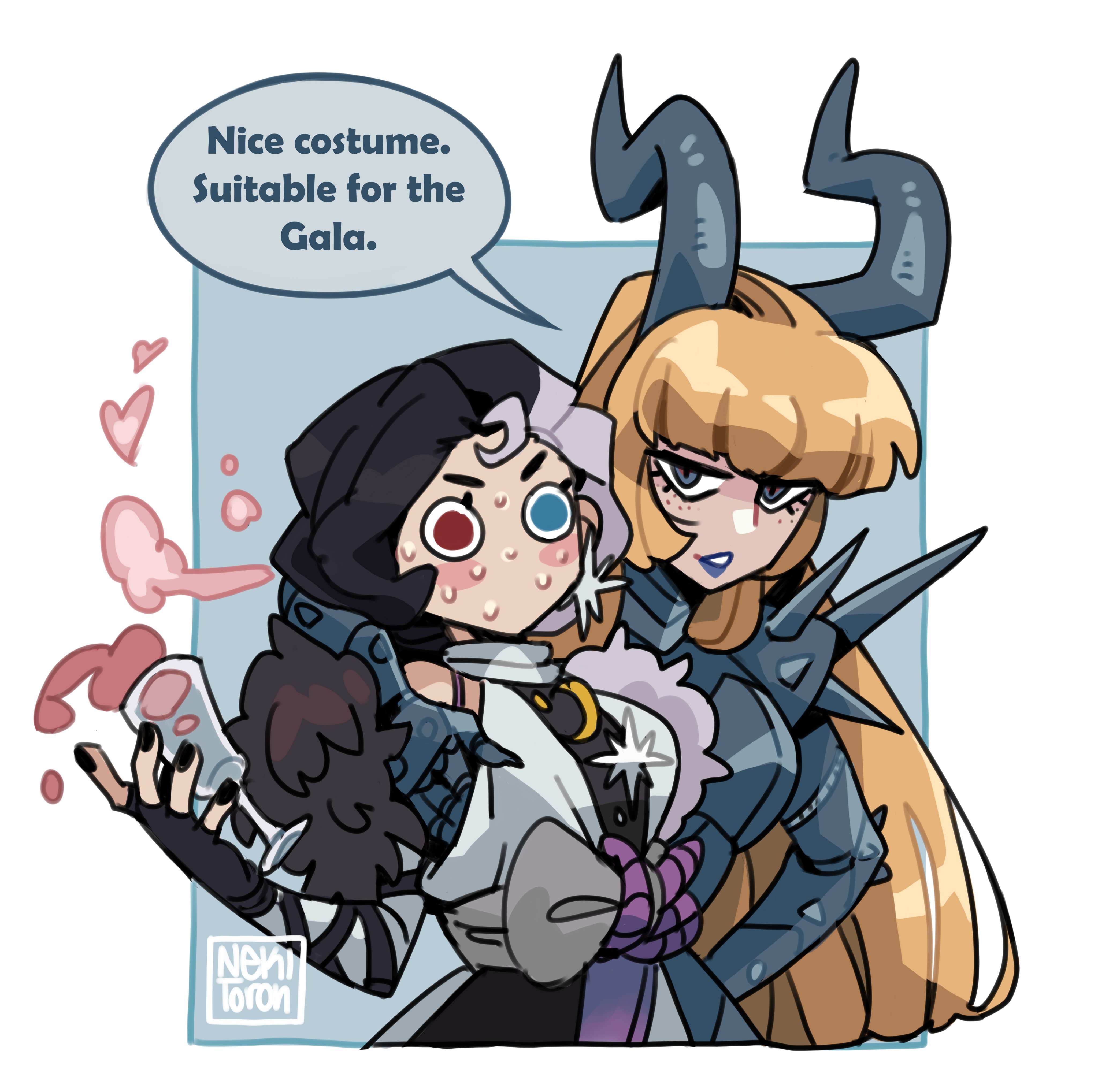 2girls, breasts, female, female only, groping, groping breasts, groping from behind, luna snow, luna snow (marvel rivals), luna snow (nolaehaneun manyeo), magik (illyana rasputin), magik (marvel rivals), marvel, marvel comics, marvel rivals, nekitoototo, snowsword, yuri
