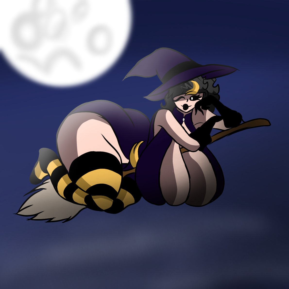 ass, big ass, big breasts, big butt, breasts, cassidy (fnaf), female, five nights at freddy's, fnaf, ghost, ghost girl, solo, witch