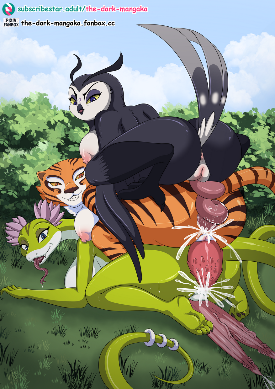 2_penises 4_toes anal anal_sex anatomically_correct anatomically_correct_genitalia anatomically_correct_penis animal_genitalia animal_penis anthro anus areola ass avian beak big_breasts big_penis bird bodily_fluids breasts cum cum_from_ass cum_from_pussy cum_in_ass cum_in_pussy cum_inside cumshot digital_media_(artwork) diphallia diphallism dreamworks ejaculation erection feathers feet felid feline_genitalia feline_penis fenghuang_(kung_fu_panda) fingers fur futanari genital_fluids genitals grass group group_sex hemipenes herm herm/herm herm_penetrated herm_penetrating herm_penetrating_herm herm_penetrating_intersex hi_res huge_cock humanoid_feet intersex intersex/intersex intersex_penetrated intersex_penetrating intersex_penetrating_herm intersex_penetrating_intersex kung_fu_panda looking_back mammal master_tigress master_viper multi_genitalia multi_penis narrowed_eyes nipples nude open_mouth orgasm outdoor_nudity outside outside_sex owl pantherine penetration penile penile_spines penis plant plantigrade pussy rear_view reptile saliva saliva_on_tongue saliva_string scalie sex sitting_on_another smile snake soles tail tail_feathers the_dark_mangaka threesome tiger toes tongue tongue_out trio vaginal_penetration viper winged_arms wings