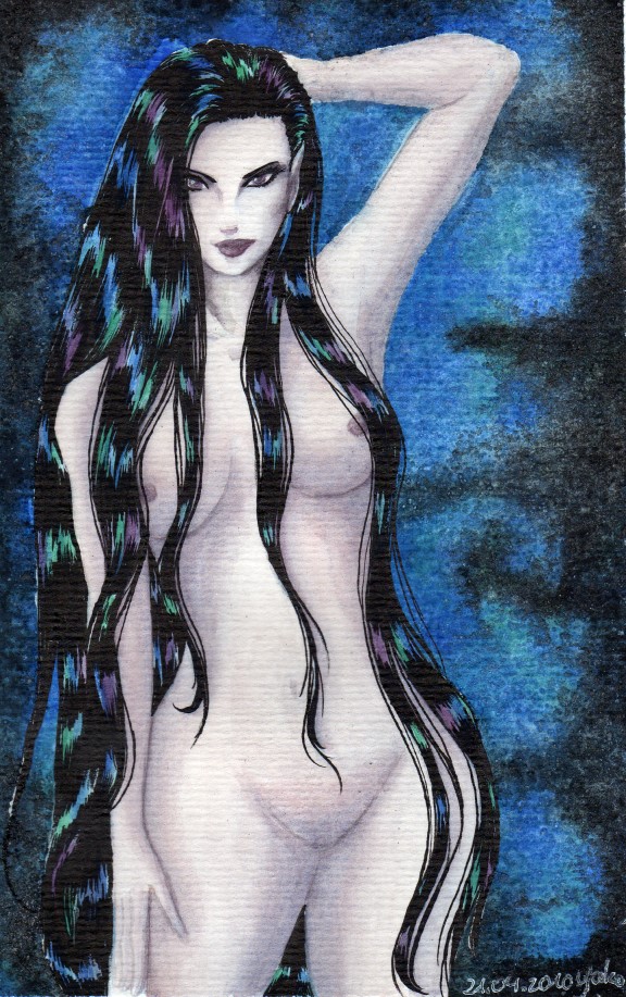 areolae art black_hair elf elfquest female long_hair nipples tagme winnowill yako