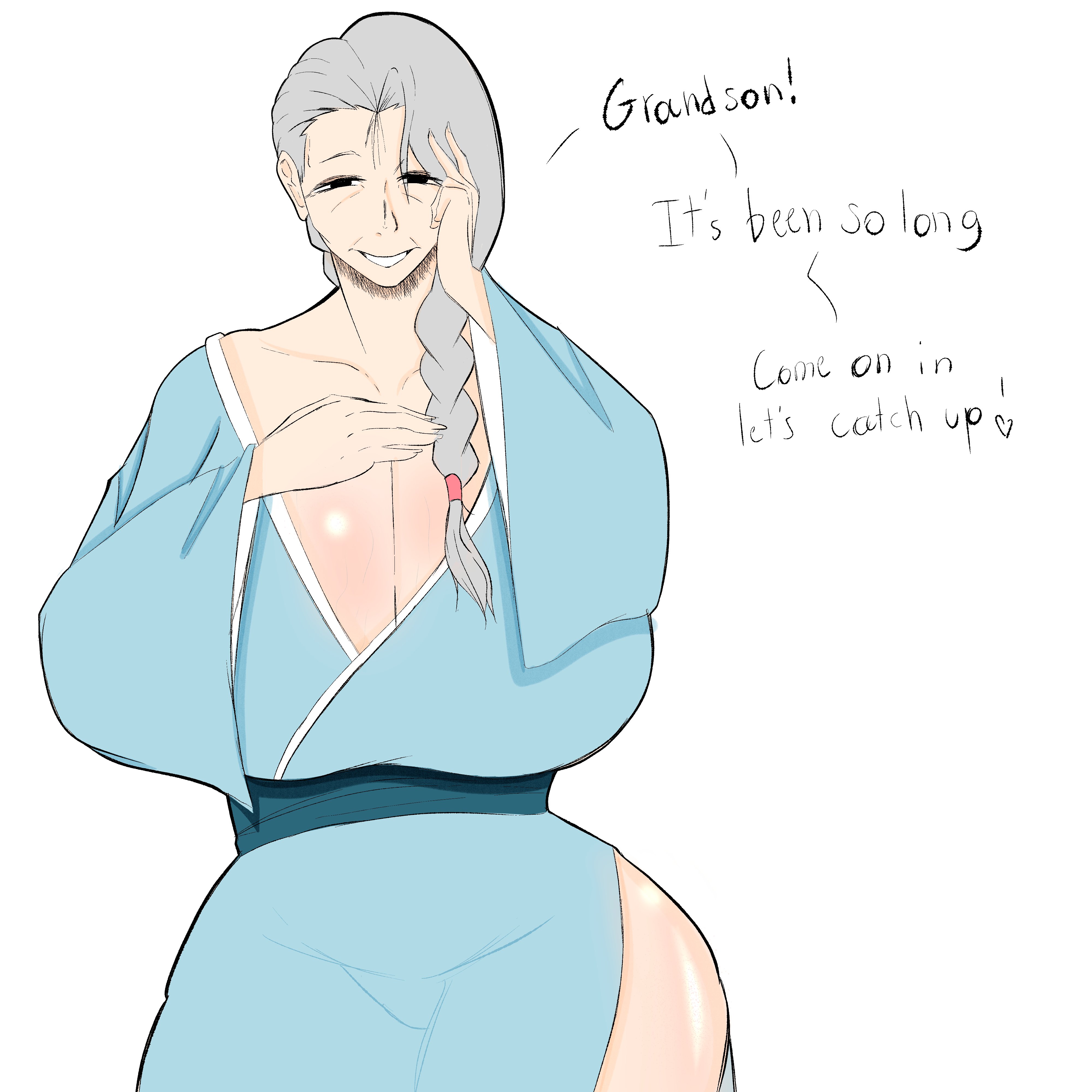 breasts, female, gilf, grandmother, grandmother and grandson, manhwa grandma, reversalend