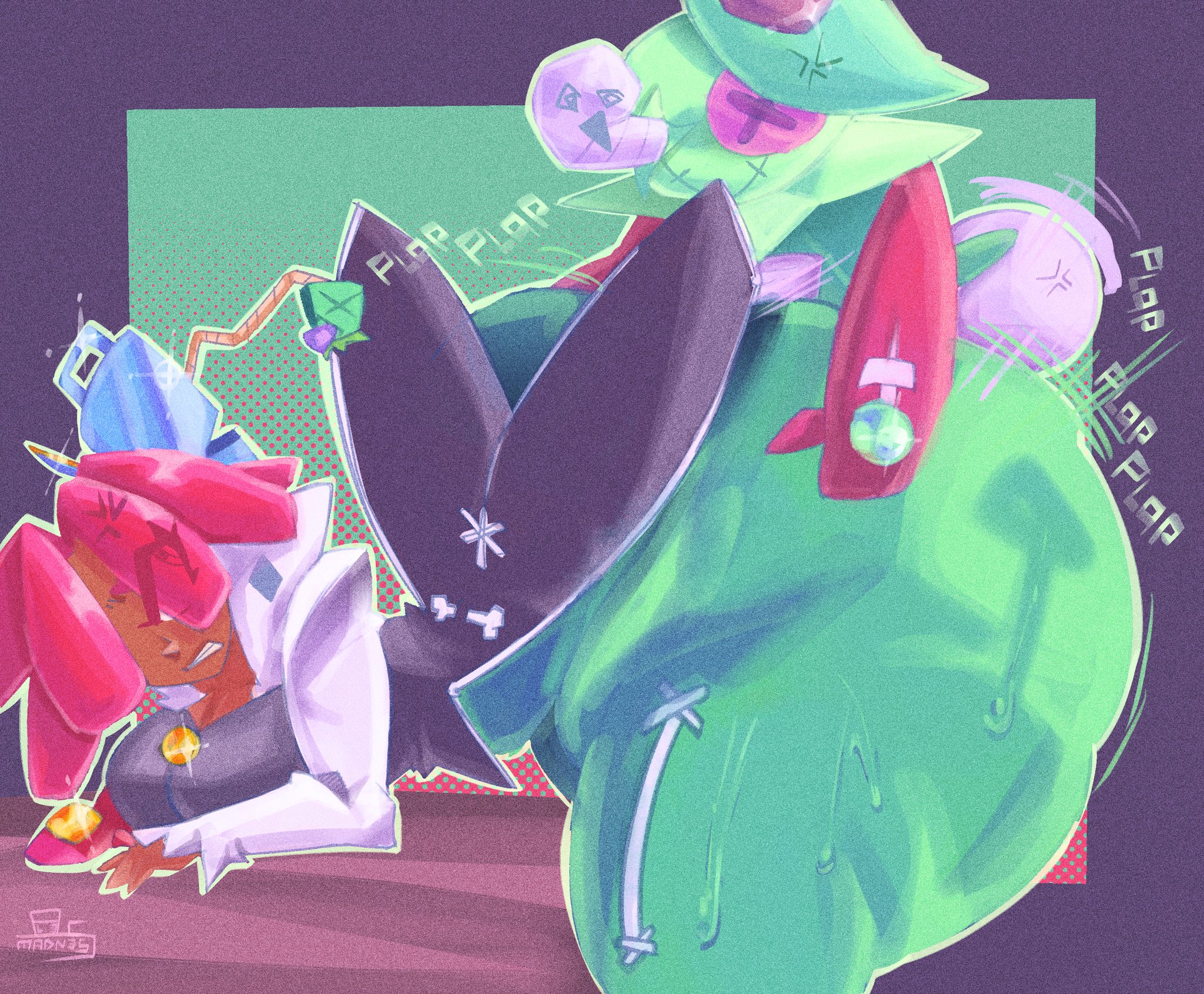 alesmadness1, angry expression, ass, balls, brawl stars, clothed, female, forced, gris-gris (brawl stars), huge ass, huge balls, huge cock, juju (brawl stars), male, massive ass, massive butt, penis, rape, sex from behind, sex through clothes, size difference