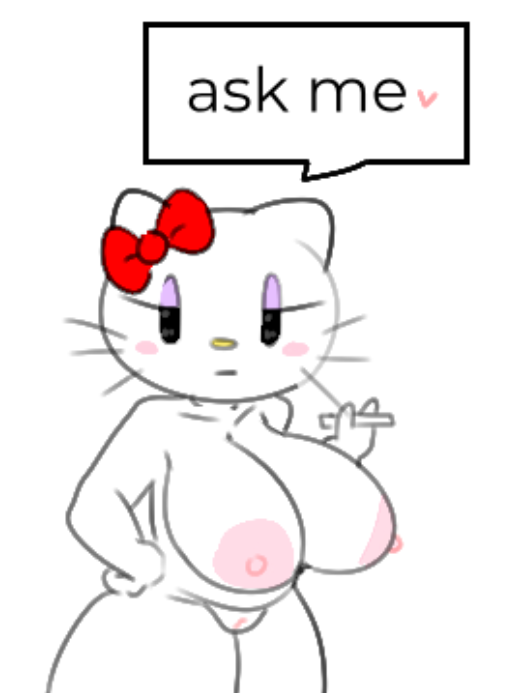 1girls areolae ask_me_anything breasts cigarette completely_nude completely_nude_female female female_only hello_kitty_(character) hello_kitty_(series) holding holding_cigarette kitty_white naked naked_female nipples nude nude_female pussy sanrio savagensfw solo solo_female