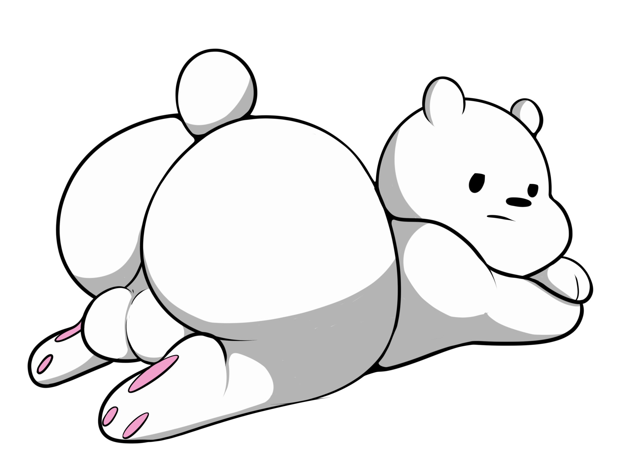 ass, balls, bear, big ass, big balls, big butt, bored expression, cute, femboy, gay, gay anal, homosexual, homosexual male, ice bear, male, male focus, male only, male penetrated, male/male, solo, solo male, tepigfan101, we bare bears, white fur