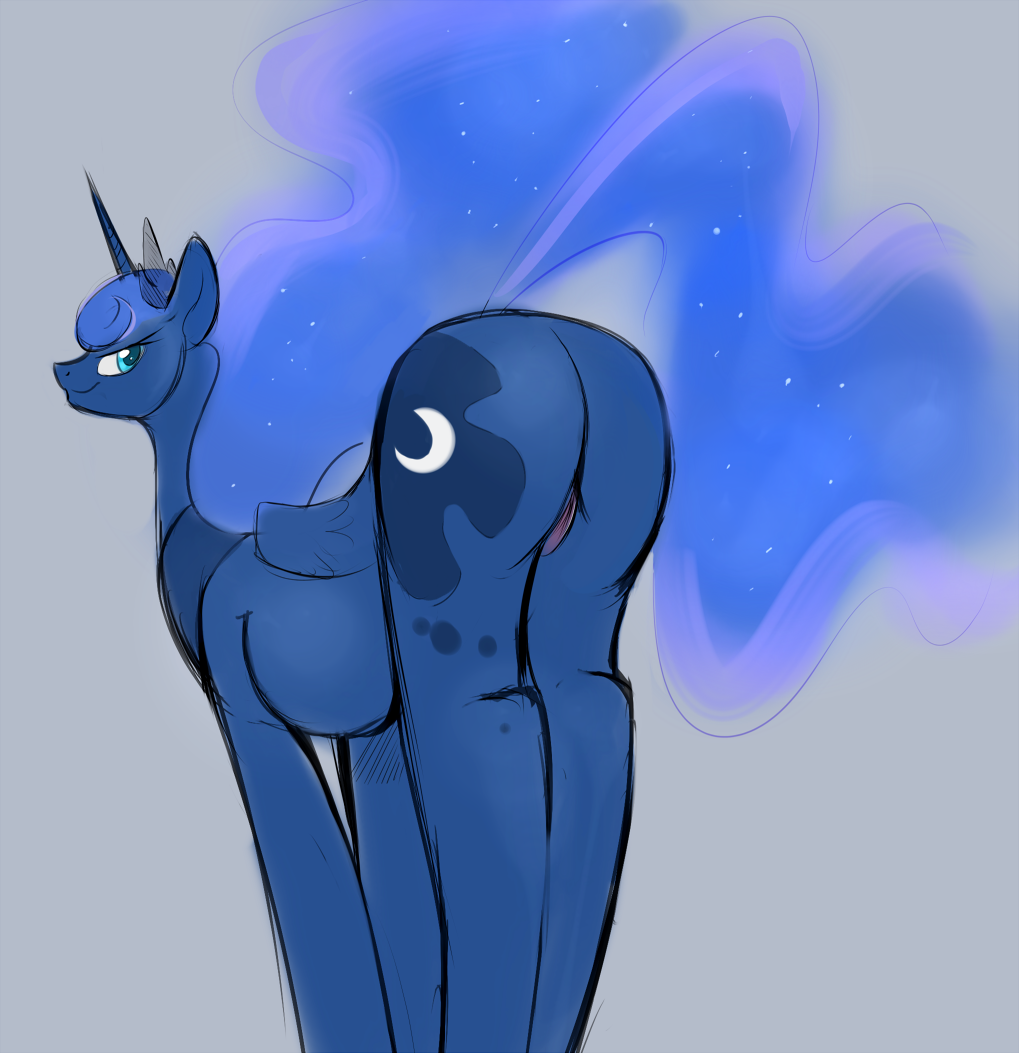 friendship_is_magic my_little_pony ponyparty presenting_hindquarters princess_luna_(mlp) smooth_skin tagme