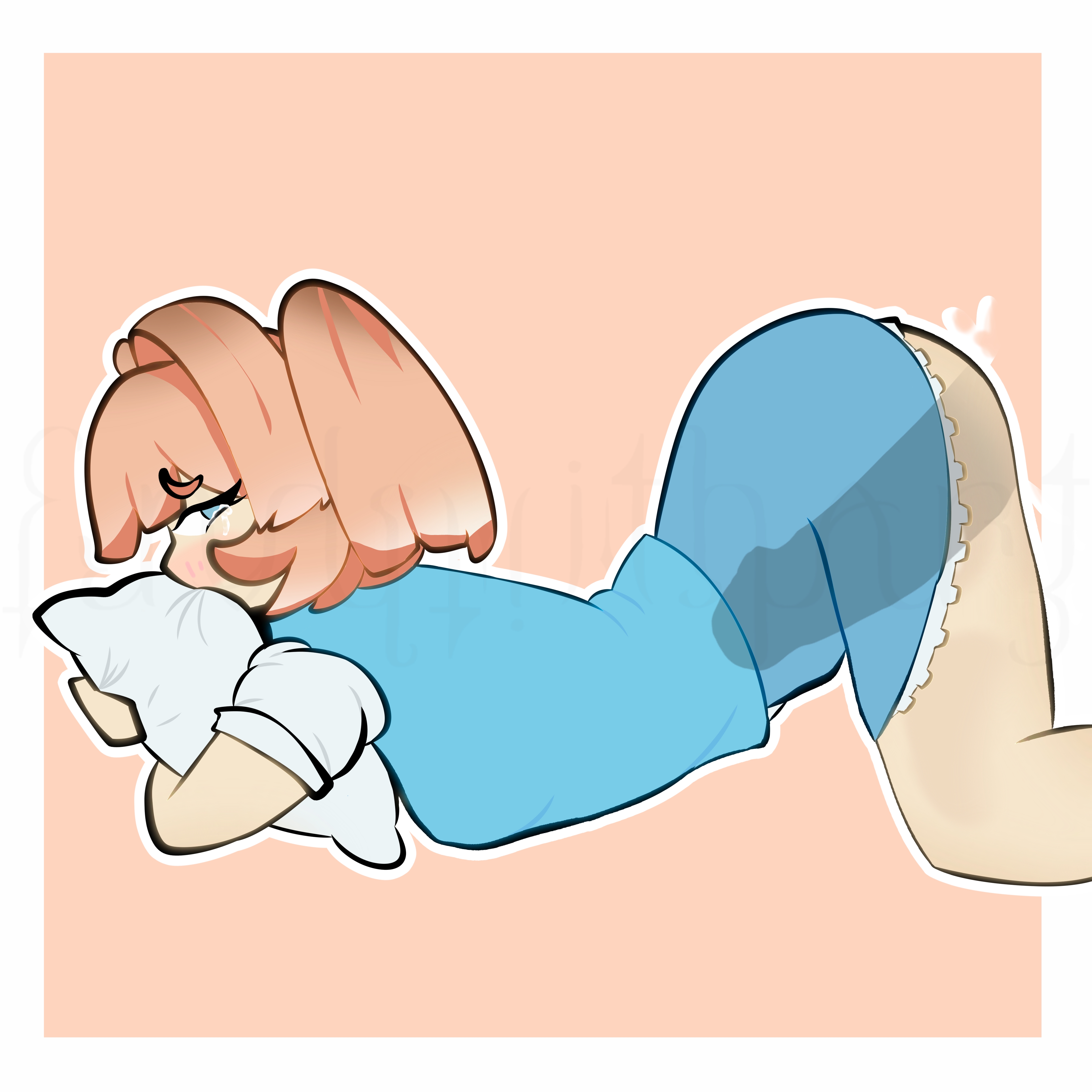biting pillow, blue clothes, blue clothing, blue eyes, blue skirt, crying, crying from pleasure, crying with eyes open, cum, cum drip, endswithart, female, female focus, female penetrated, penis silhouette, pillow, pillow hug, regretevator, sex, sex from behind, silhouette, silhouetted penis, simple background, skirt, stat (regretevator), tears, tears of pleasure