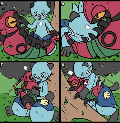 color dewott female feral interspecies male nude outdoors penis pokemon pokemon_(species) straight tagme venipede