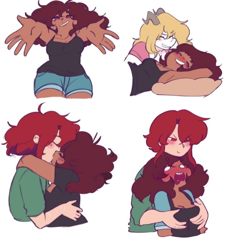 ambiguous gender, asriel dreemurr, channydraws, chara, female frisk, frisk, groping, groping breasts, kissing, undertale, undertale (series)