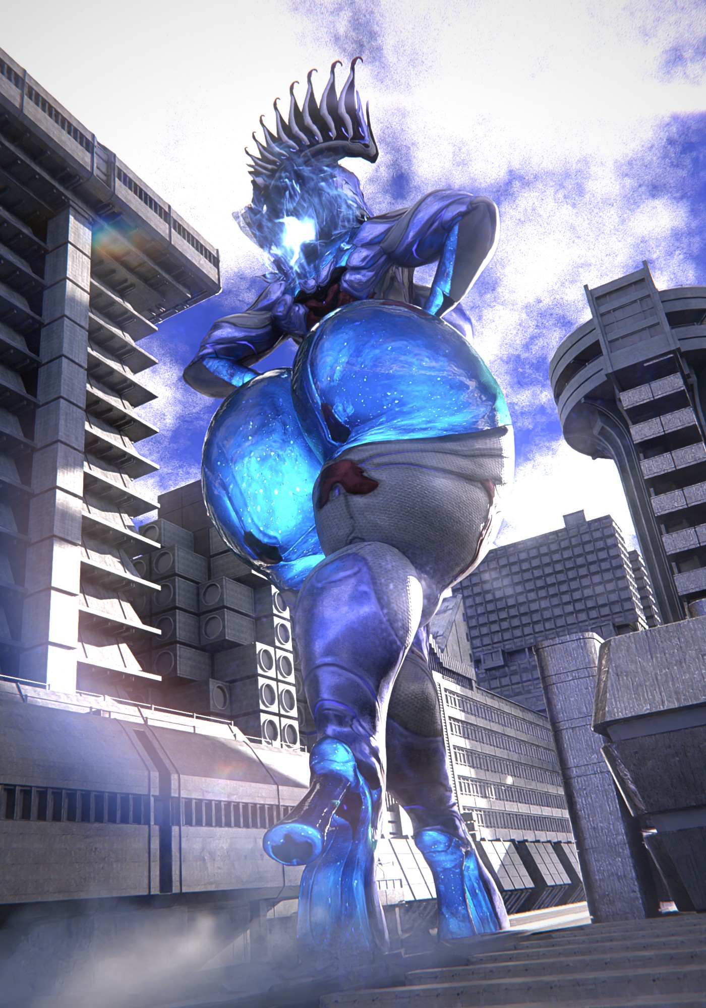 3d, 3d model, ass, big ass, big breasts, breasts, bubble ass, bubble butt, ember (warframe), ember heirloom (warframe), female, giantess, huge ass, huge breasts, macro, qzk forte, thick thighs, warframe, wide hips