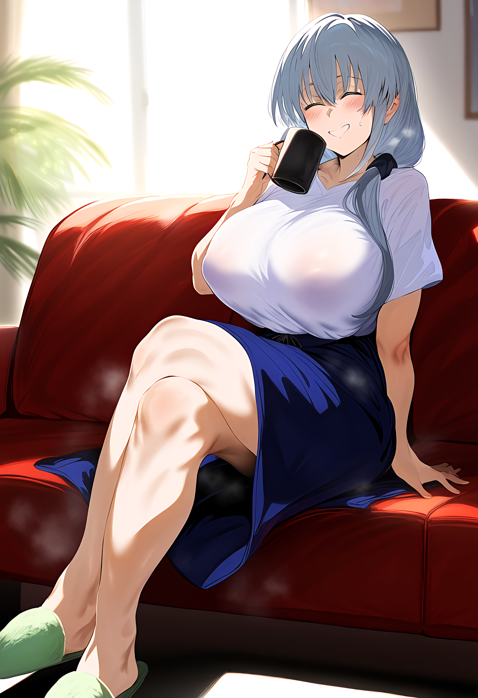 ai generated, artist request, big breasts, breasts, crazygrass, female, mature female, milf, mommy, uzaki tsuki, uzaki-chan wa asobitai!