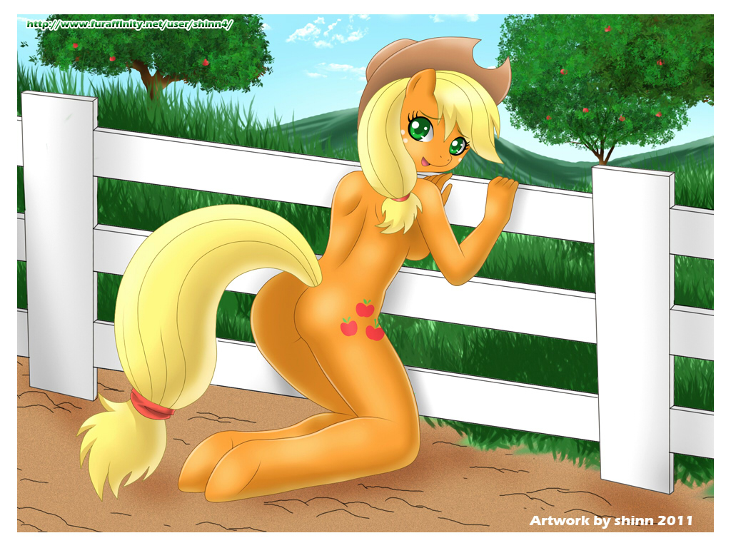 applejack_(mlp) earth_pony equine female female_only friendship_is_magic fur my_little_pony pony shinn smooth_skin solo tagme