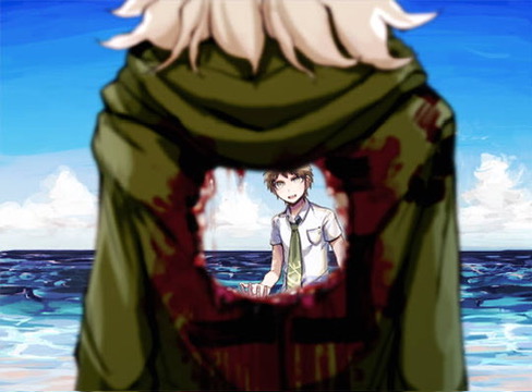 blood danganronpa danganronpa_(series) danganronpa_2:_goodbye_despair danganronpa_ultra_despair_girls death gore guro hajime_hinata hole_in_chest horror nagito_komaeda shocked_expression yaoi