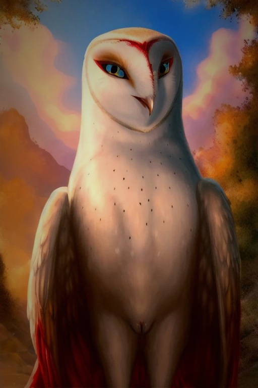 ai_generated barn_owl bird female feral feral_only furry guardians_of_ga&#039;hoole nyra owl pussy