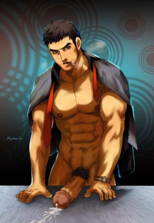 bara, dojima ryotaro, gay, hydaria, male, male only, muscles, persona 4, yaoi