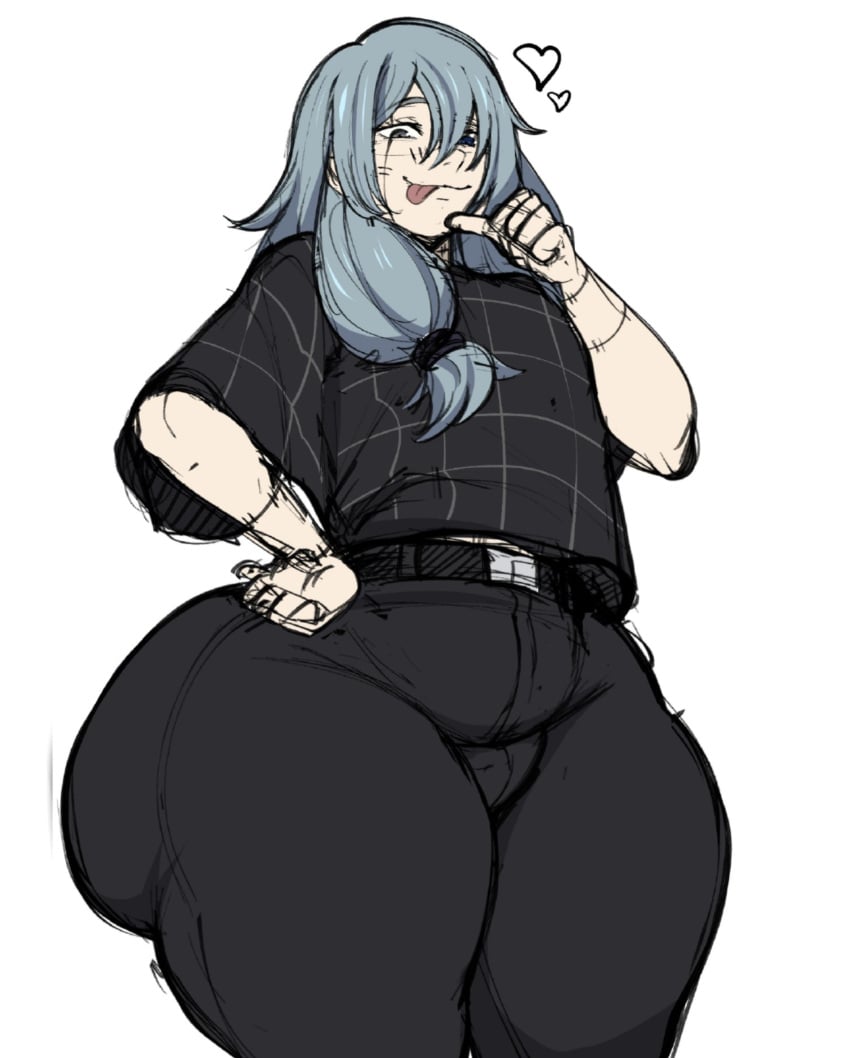 1boy alternate_ass_size alternate_thigh_size ass blackwhiplash grey_hair huge_ass jujutsu_kaisen mahito_(jujutsu_kaisen) male_only shawl sketch solo stiches thick_thighs thighs tongue tongue_out wide_hips