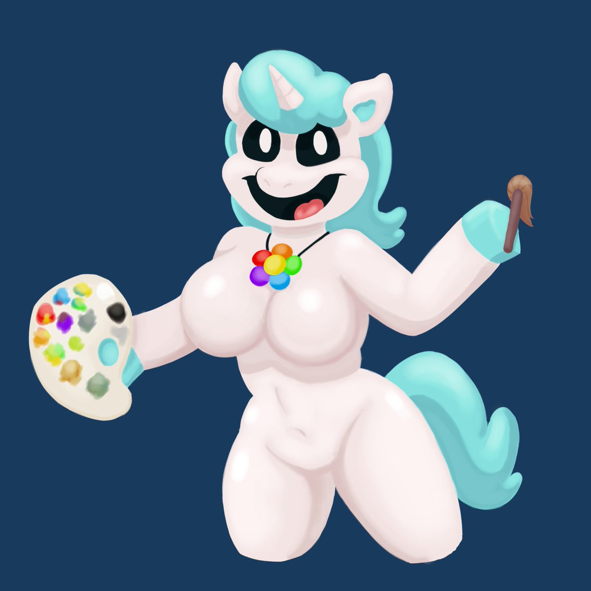 anthro anthro_on_anthro anthro_only crafty_corn craftycorn critters_(poppy_playtime) cyan_hair cyan_tail furry_only mrlittlesheep mythology no_humans poppy_playtime poppy_playtime_(chapter_3) sex smiling_critters tagme unicorn unicorn_horn white_body white_fur white_skin