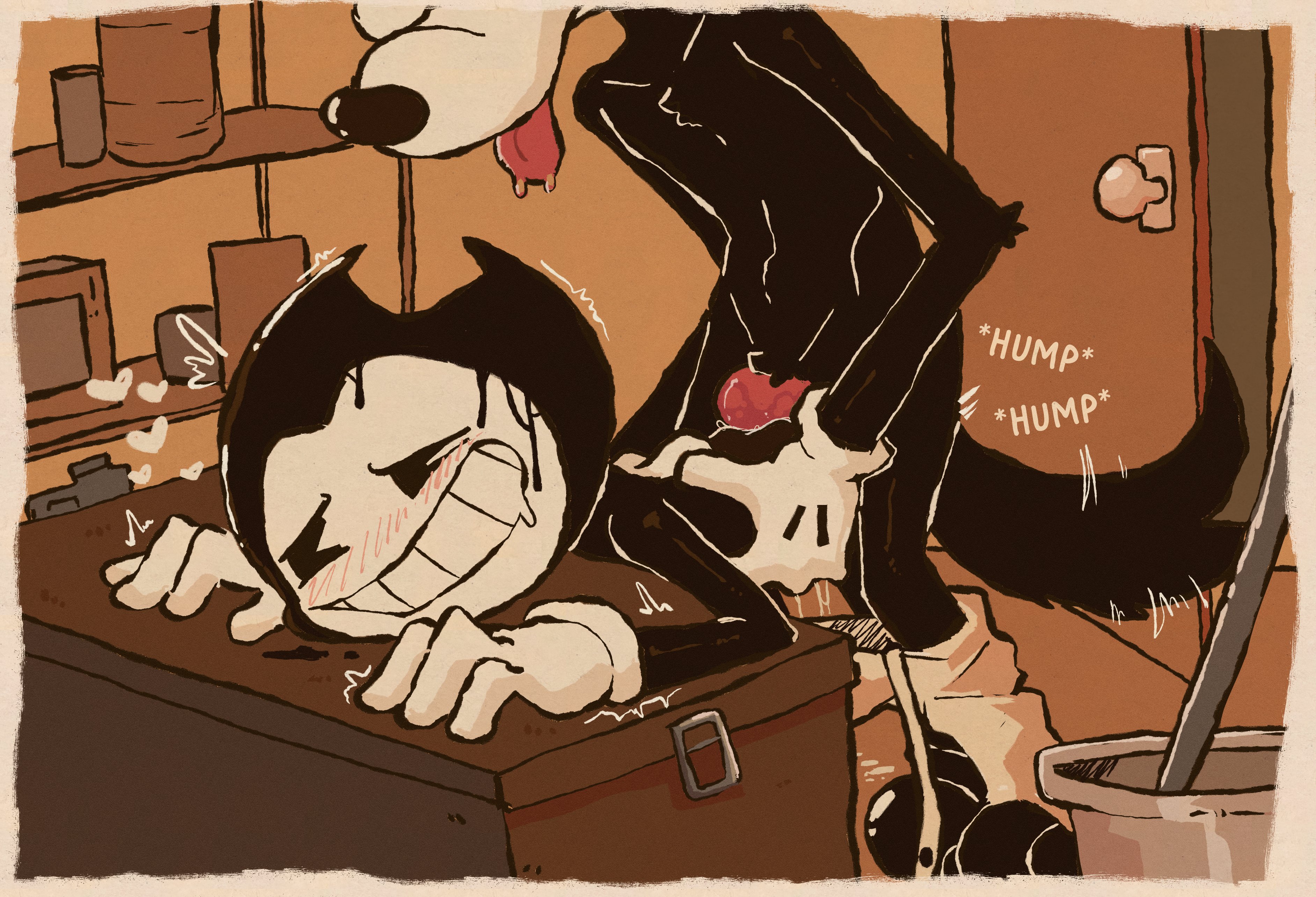 bendy, bendy and the ink machine, bendy the dancing demon, gay, gay anal, gay sex, homosexual, homosexual male, homosexual sex, male, male only, male penetrated, male penetrating, male penetrating male, male/male, notsafeforwanking, tagme, yaoi