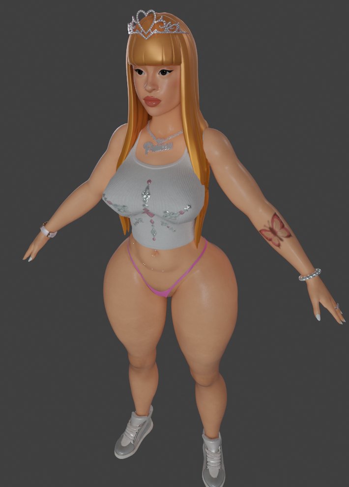 3d blender fortnite fortnite:_battle_royale ice_spice real_person scarecraw_ thong wip work_in_progress