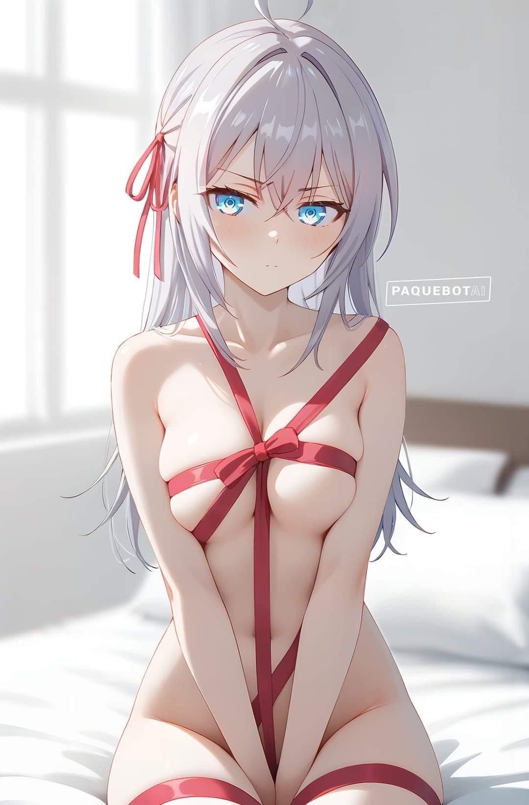 1girls, ai generated, alisa mikhailovna kujou, breasts, female, female only, large breasts, nude, solo, solo female, tagme, tokidoki bosotto russian de dereru tonari no alya-san, white hair