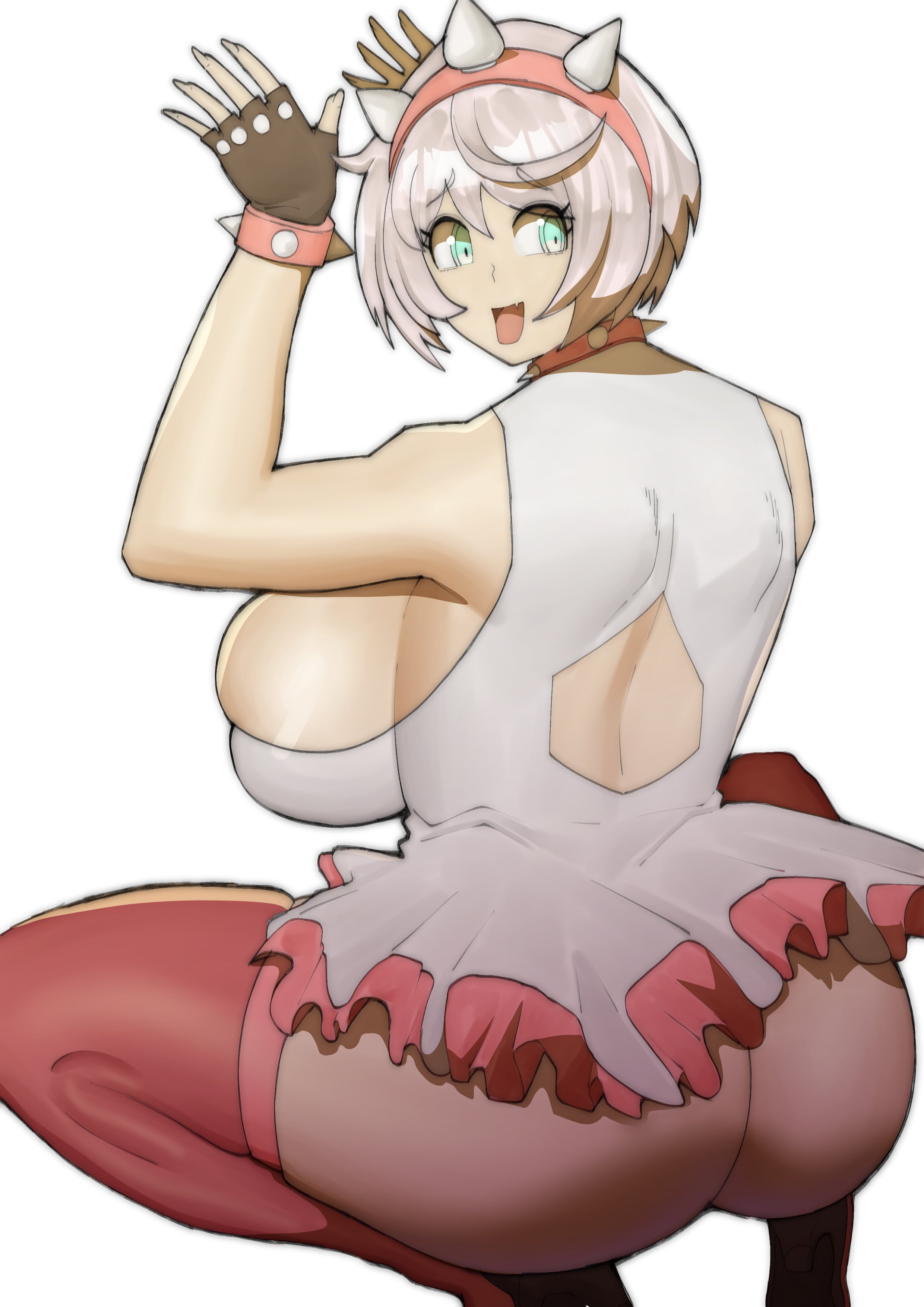 1girls, arc system works, ass, ass focus, big ass, big breasts, breasts, clothed, clothed female, clothing, doublehero, elphelt valentine, female, female only, fingerless gloves, guilty gear, guilty gear strive, huge ass, huge breasts, short hair, sideboob, skirt, solo, solo female, thick thighs, thighhighs, thighs, tight clothing, tight fit
