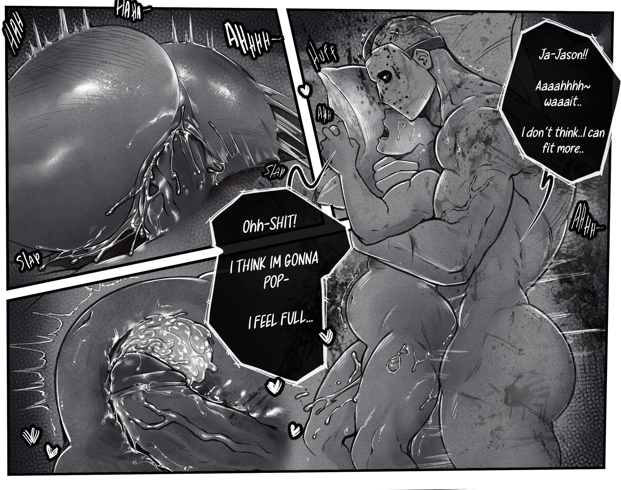 2boys, anal insertion, anal sex, anon, bara, belly bulge, creampied, cum, cum drip, cum in ass, cum in pussy, cum inside, cumshot, cuntboy, cuntboy/male, dominant, dominant male, domination, dominatrix, friday the 13th, fucked from behind, fucked into submission, fucked senseless, fucked silly, gay, gay anal, gay domination, gay sex, jason voorhees, majormelon1, male, maledom, malesub, pussy, rough sex, submission, submissive, submissive male, yaoi