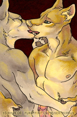 anthro ass ass_grab frottage furry gay green_eyes hand_holding kissing male penis ssirrus tongue