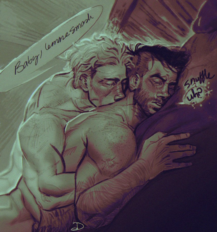 2boys, asking for sex, body hair, call of duty, call of duty modern warfare 2 (2022), color, colored, definedead1, dialogue, gay, ghost (modern warfare 2), hugging, hugging from behind, john mactavish, male, male only, muscular, on bed, romantic, simon riley, waking up