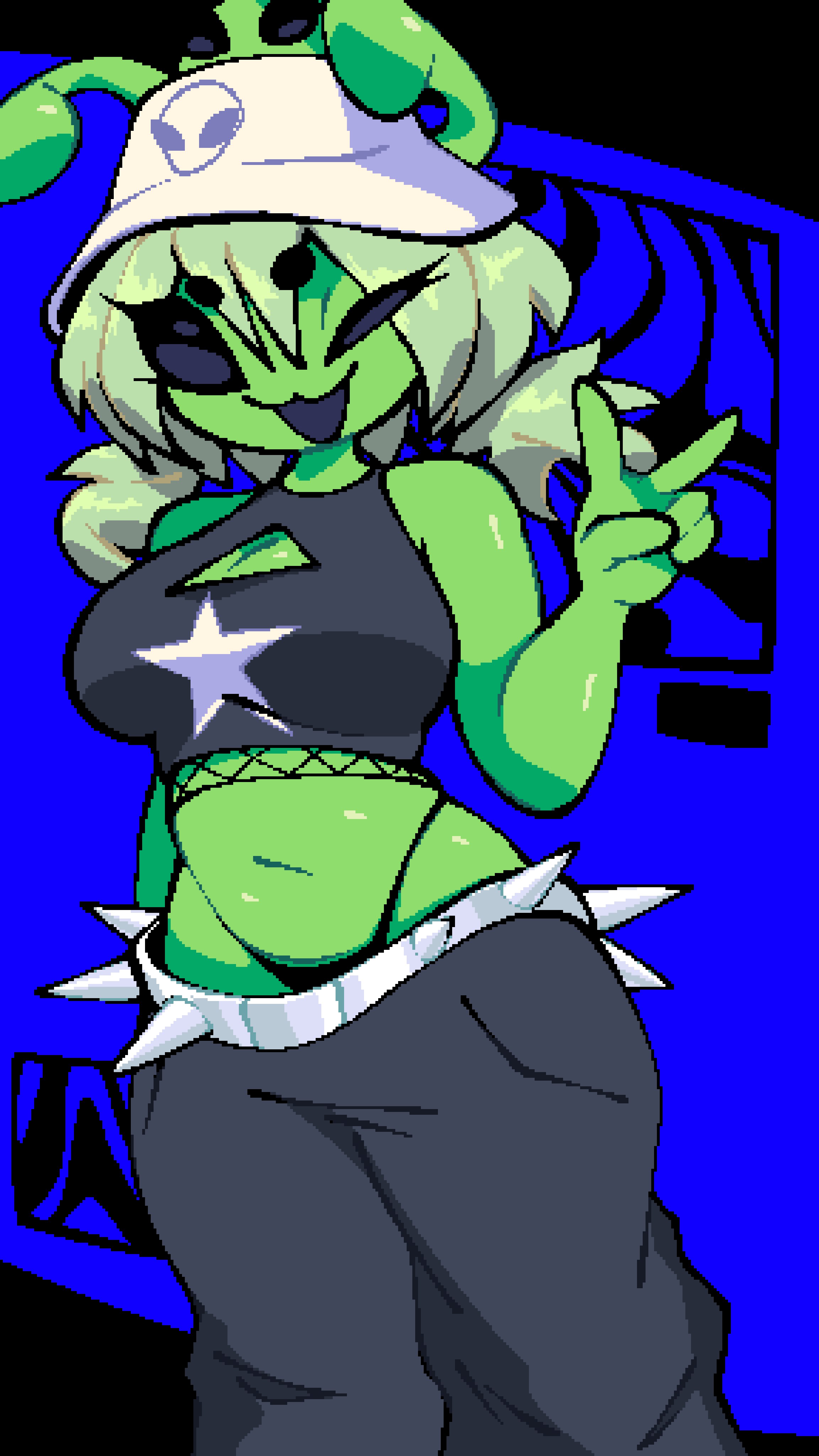 alien, alien girl, baggy pants, booventhealien, breasts, female, gloopy (booventhealien), green skin, low-riding, peeeeeeeeeeaf, tagme, tagme (character), thighs