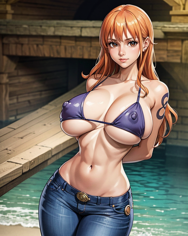 ai_generated female female_only nami nami_(one_piece) one_piece post-timeskip shootingsonic