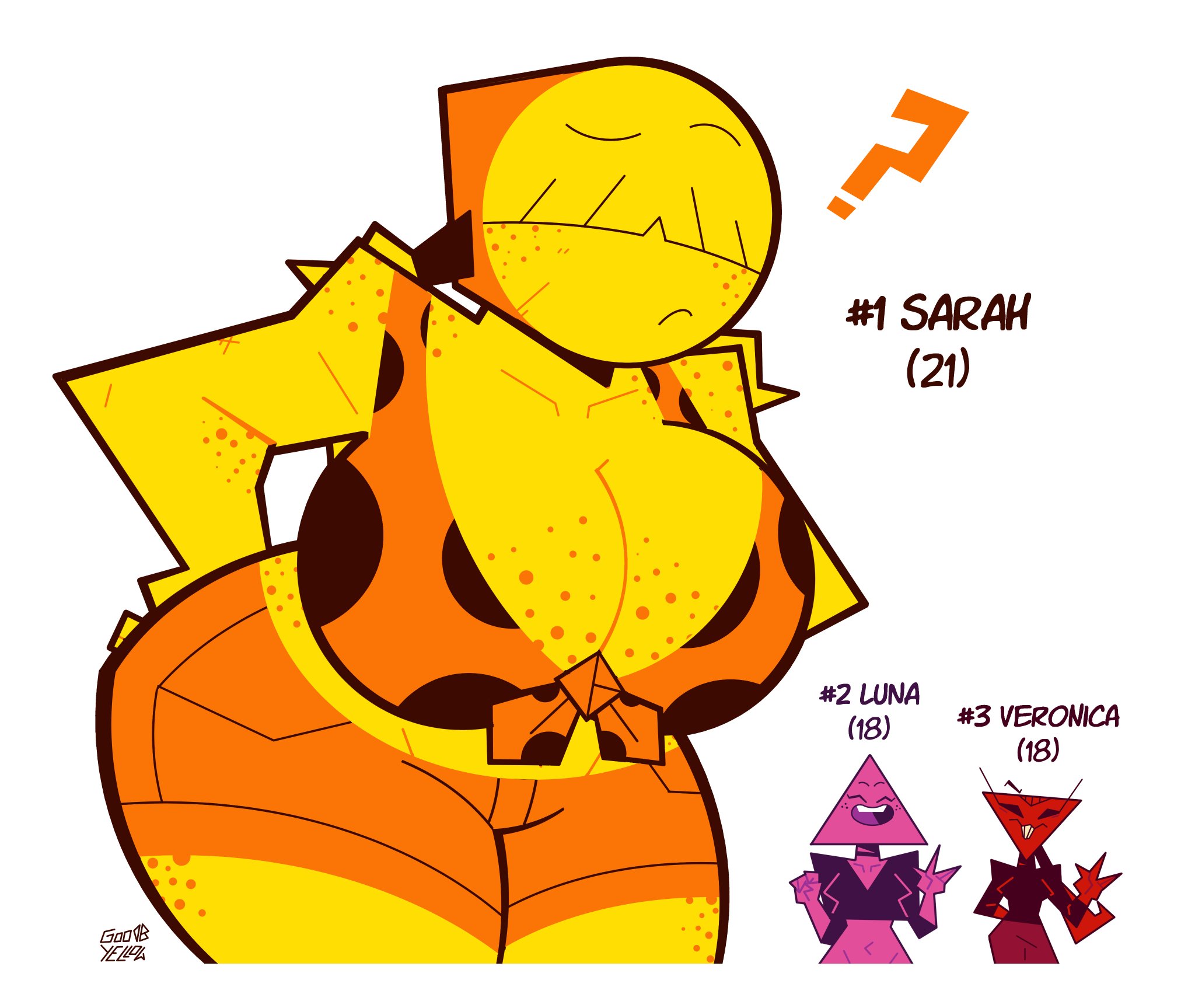 big breasts, cleavage, goodbyellow, luna (valerian high), original, original character, sarah (valerian high), sexy, tagme, thick thighs, valerian high, veronica (valerian high)