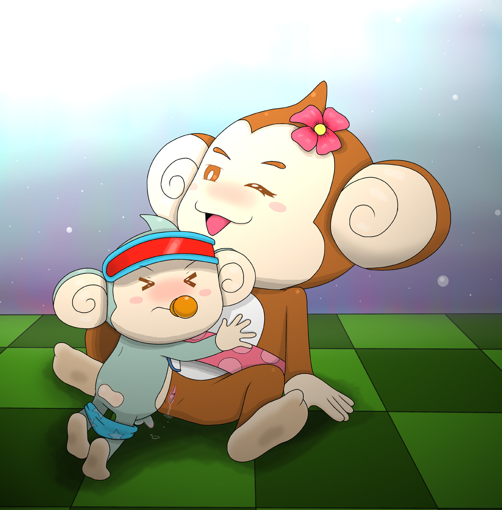 1boy 1girls baby_(smb) female male male/female meemee sega shadowlink350 sl350 super_monkey_ball tagme