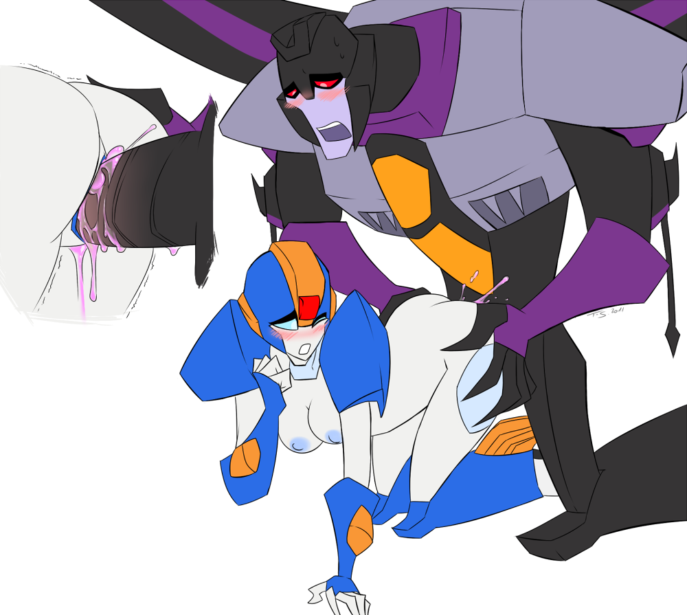 ass blue_eyes blue_nipples butt creampie cum cum_in_pussy cum_inside fan_character female pussy red_eyes skywarp tagme tora-shiromaru transformers transformers_animated vagina