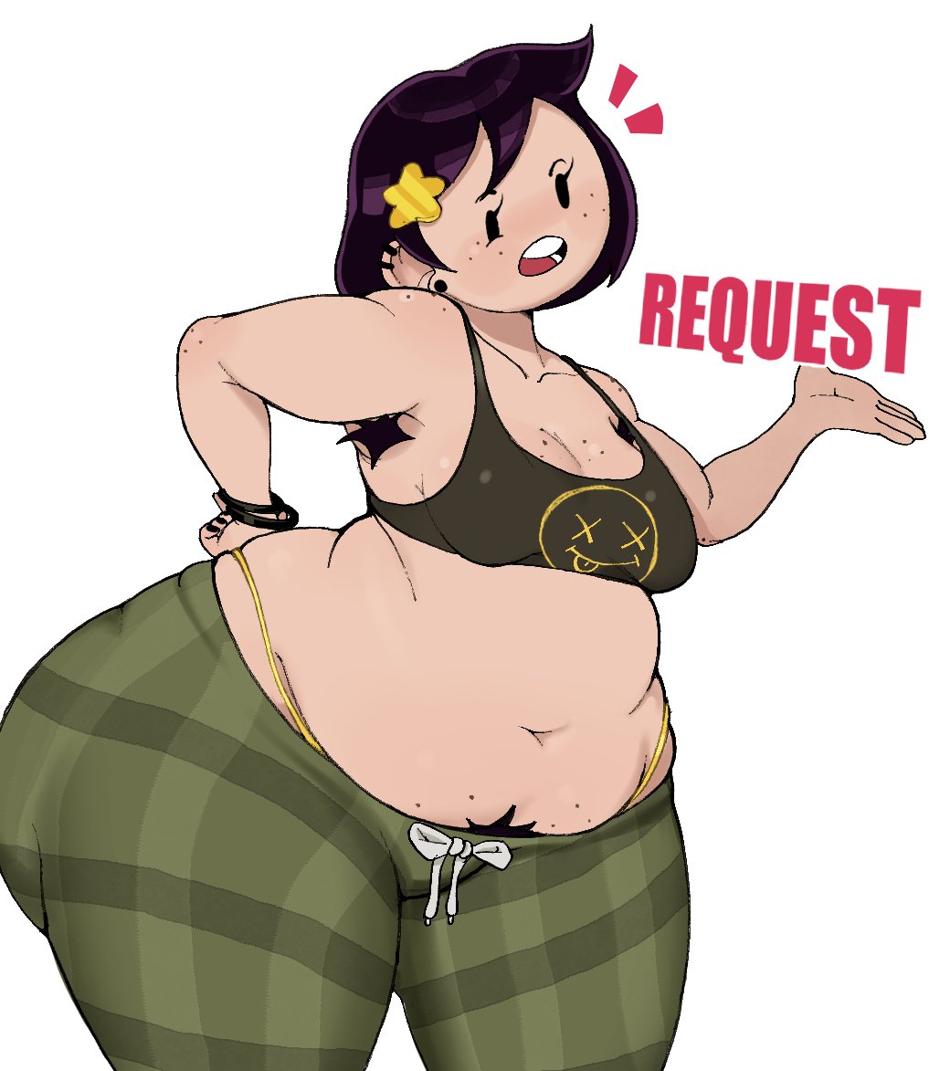 aiko starrah (zhero), armpit hair, bbw, big belly, freckles, huge ass, pubic hair, thick thighs, thong, zhero