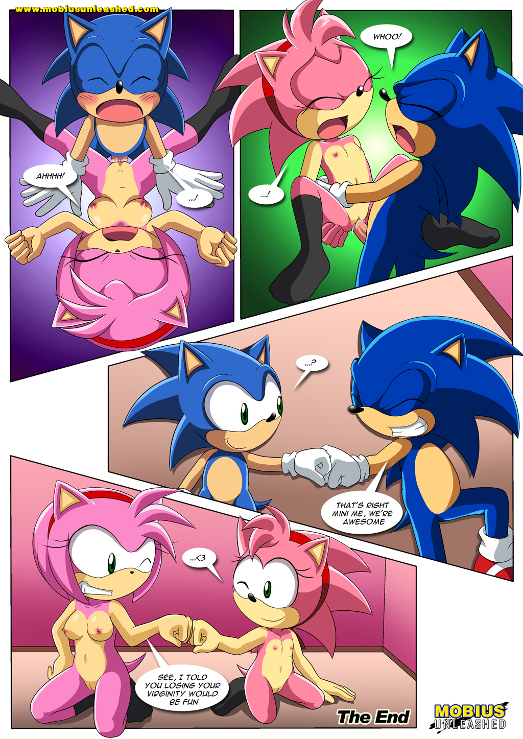 2boys 2girls after_sex amy_rose anthro bbmbbf blush breasts classic_amy_rose classic_and_modern_love_(comic) classic_sonic comic cum cum_in_pussy cum_inside female male male/female mobian_(species) mobius_unleashed nipples nude palcomix penis pussy sega sex sonic_(series) sonic_the_hedgehog sonic_the_hedgehog_(series) vaginal_penetration vaginal_sex