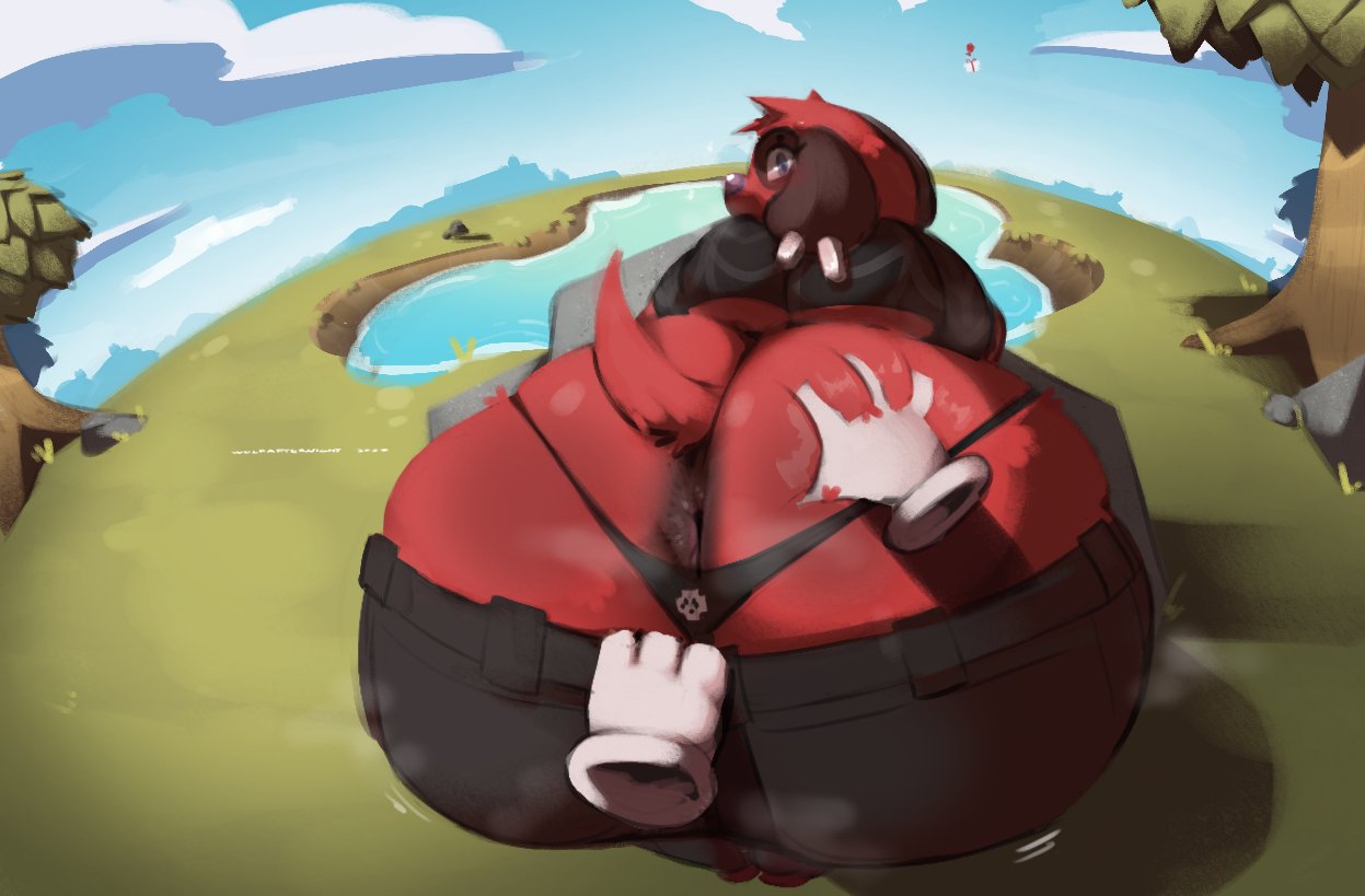 1girls, animal crossing, anus, anus focus, anus peek, ass, big ass, cherry (animal crossing), disembodied hand, domestic dog, female, grabbing, grabbing ass, grabbing from behind, jeans, nintendo, panties, pants, pants down, squish, tail, video game, video games, wolfafternight