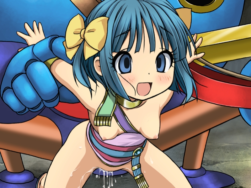 blush bow circle_lolipop clothing cum dragon_quest dragon_quest_v monster nera's_daughter robot small_breasts tagme