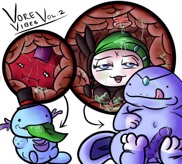 cherubi feral meloetta pokemon quagsire quagsire_(artist) stomach vore wooper