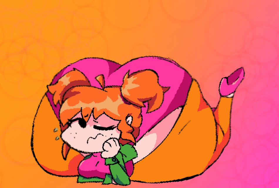 1girls, 2020s, 2026, 2026s, alternate breast size, alternate version at source, artstyle imitation, ass, ass bigger than body, ass bigger than head, ass bigger than torso, ass body, big ass, big breasts, bottom heavy, bottom heavy female, breasts, bubble ass, bubble butt, d-side girlfriend, digital drawing (artwork), digital media (artwork), dummy thicc, fair skin, fair-skinned female, female, female only, first porn of artist, freckles, freckles on face, friday night funkin, friday night funkin (d-side), friday night funkin mod, girlfriend (friday night funkin), green sleeves, hand on head, huge ass, huge butt, hyper, hyper ass, hyper butt, jpeg, massive ass, massive asscheeks, new artist, one eye closed, orange background, orange hair, orange pants, part of a set, pink panties, pink shirt, pink shoes, prakky, scrunchy face, shiny hair, shiny skin, simple background, simple coloring, simple eyes, simple shading, solo female, solo focus, thicc, thicc ass, thick, thick ass, thick thighs, twin pigtails, twitter link, voluptuous, voluptuous body, voluptuous female, wavy mouth